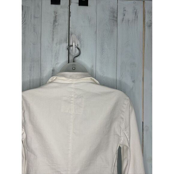 Frank‎ & Eileen Dublin Open Tailored Blazer Italian Performance Denim White XXS - Picture 9 of 16